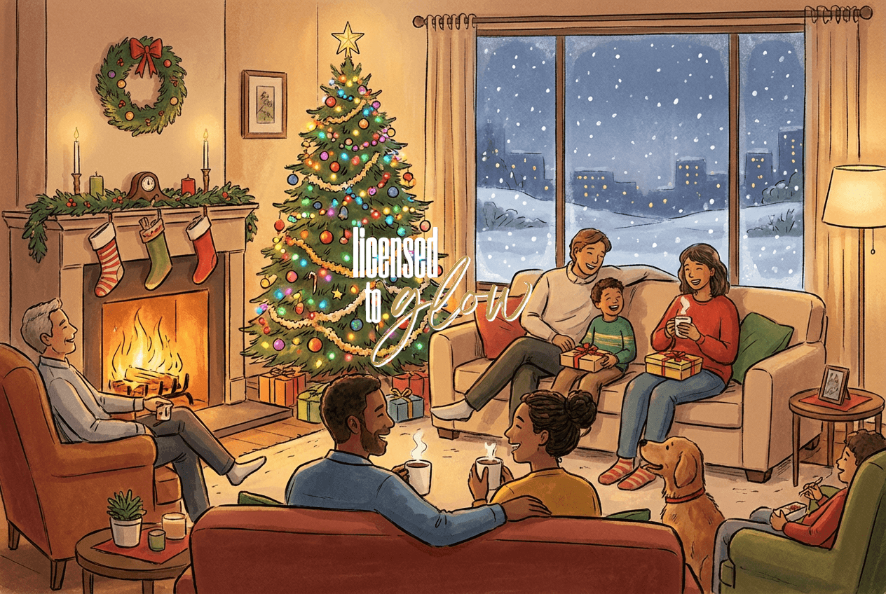 Holidays gift card design